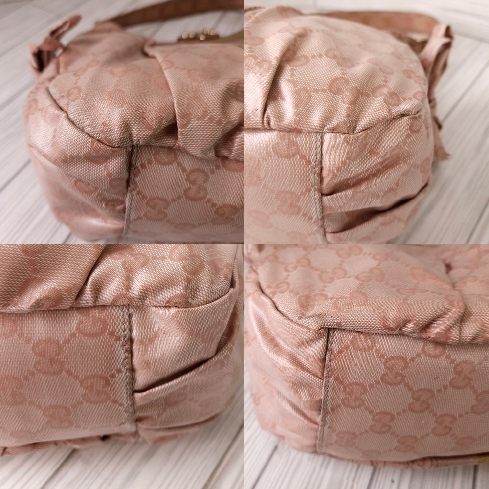 Gucci Blush Beige GG Monogram Hobo with Gold Accent - Picture 16 of 16